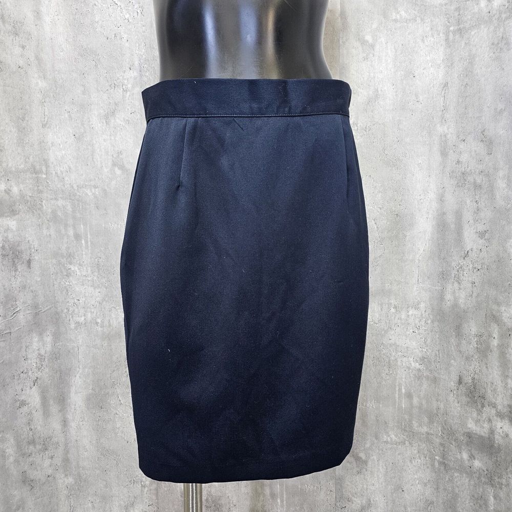 United Colors of Benetton Womens 44 Navy Blue Aline Mini Skirt Career Casual